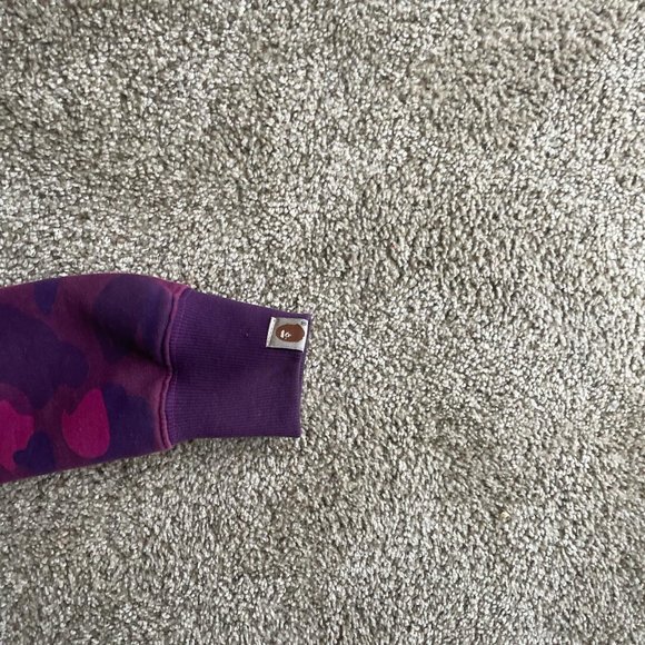 WGM BAPE Color purple Camo Shark Full Zip Hoodie - Picture 3 of 8